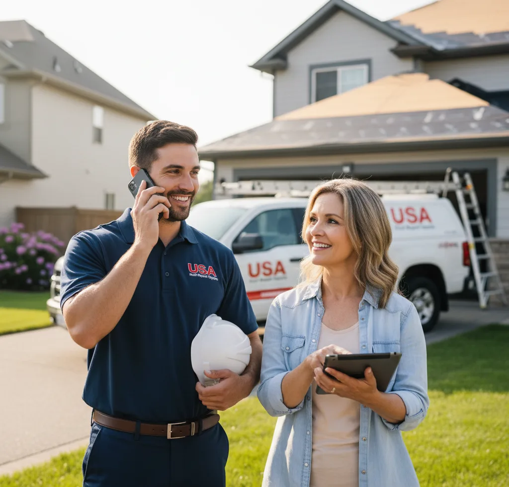USA Roof Repair Experts customer support in Elgin
